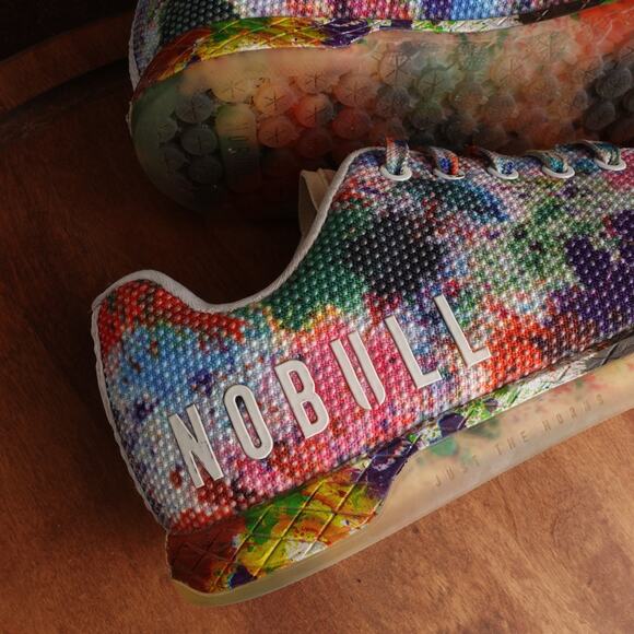 NOBULL Sneakers Unisex SZ M9.5 W11 Tie Dyed Pride Outwork Training Athletic Shoe - Picture 11 of 14